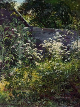 Esquina del jardín cubierto de hierba gotosa 1884 paisaje clásico Ivan Ivanovich Pinturas al óleo